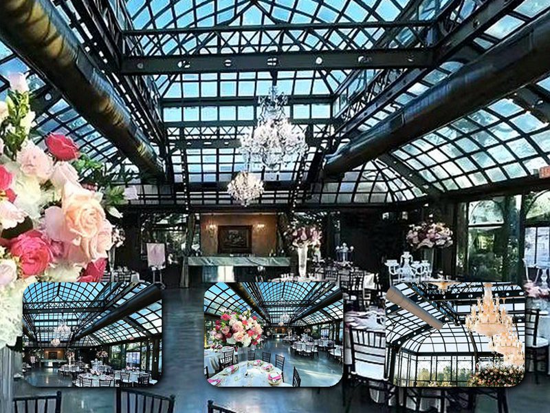 Victorian glass greenhouse for wedding venue